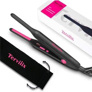 Pencil Flat Iron, Small Flat Irons for Short Hair, Beard and Pixie Cut,3/10 Inch